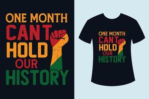 t-shirt du mois de l'histoire noire vecteur