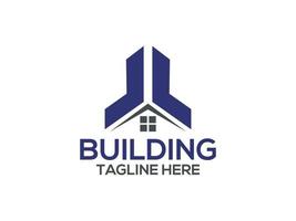 vecteur de conception de logo immobilier, bâtiment et construction