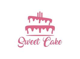 gâteau sucré logo pâtisserie logo boulangerie logo design modèle vectoriel