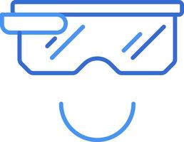 icône de la technologie smartglass avec style bicolore bleu. informatique, diagramme, téléchargement, fichier, dossier, graphique, ordinateur portable. illustration vectorielle vecteur