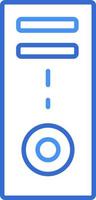 icône de technologie informatique avec style bicolore bleu. informatique, diagramme, téléchargement, fichier, dossier, graphique, ordinateur portable. illustration vectorielle vecteur