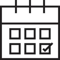 icône de service de livraison de temps estimé avec style de contour noir. liés au suivi des commandes, livraison à domicile, entrepôt, camion, scooter, courrier et icônes de fret. symbole d'expédition. illustration vectorielle vecteur