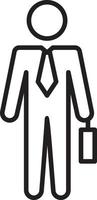 icônes de gens d'affaires représentant les bussines avec style de contour noir vecteur