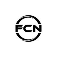 création de logo de lettre fcn en illustration. logo vectoriel, dessins de calligraphie pour logo, affiche, invitation, etc. vecteur