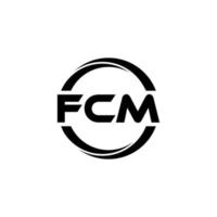 création de logo de lettre fcm dans l'illustration. logo vectoriel, dessins de calligraphie pour logo, affiche, invitation, etc. vecteur