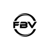 création de logo de lettre fbv en illustration. logo vectoriel, dessins de calligraphie pour logo, affiche, invitation, etc. vecteur