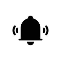 alarme de cloche simple icône plate illustration vectorielle vecteur