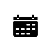calendrier simple icône plate illustration vectorielle vecteur