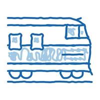 train électrique de banlieue doodle icône illustration dessinée à la main vecteur