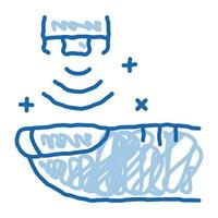 infection des ongles vieux pourcentage humain doodle icône illustration dessinée à la main vecteur
