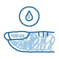 vernis à ongles chaleur température doodle icône illustration dessinée à la main vecteur