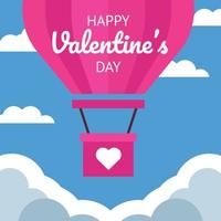 vecteur de carte affiche happy valentines day