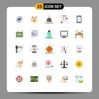 25 icônes créatives signes et symboles modernes de données mobile capitol festival événement éléments de conception vectoriels modifiables vecteur