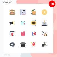 16 icônes créatives signes et symboles modernes de livraison de marketing viral yen finance pack modifiable d'éléments de conception de vecteur créatif