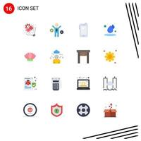 16 icônes créatives signes et symboles modernes de la chine eau téléphone humide samsung pack modifiable d'éléments de conception de vecteur créatif