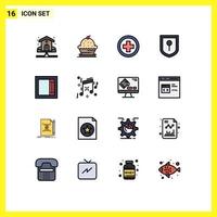 16 icônes créatives signes et symboles modernes de i frame security sweet location plus éléments de conception vectoriels créatifs modifiables vecteur