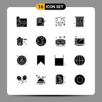 pack d'icônes vectorielles stock de 16 signes et symboles de ligne pour la disposition de l'armoire de cuisine éléments de conception vectoriels modifiables pluie vintage vecteur