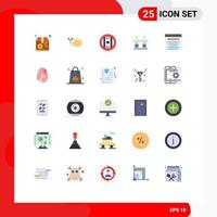 pack d'icônes vectorielles stock de 25 signes et symboles de ligne pour les amis du groupe de jeu publicitaire de marketing numérique éléments de conception vectoriels modifiables vecteur