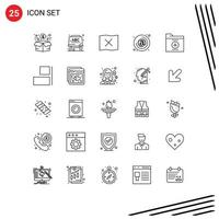 concept de 25 lignes pour les sites Web mobiles et fichiers d'applications carte d'entreprise contact de messagerie éléments de conception vectoriels modifiables vecteur