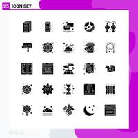 25 icônes créatives signes et symboles modernes de seo business chat bar chart éléments de conception vectoriels modifiables vecteur