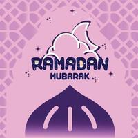 modèle de conception de vecteur de salutations joyeux ramadan