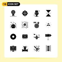 16 icônes créatives signes et symboles modernes d'insectes insectes salle de bain flip vertical éléments de conception vectoriels modifiables vecteur