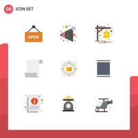 9 icônes créatives signes et symboles modernes de notification de conception de galerie script créatif éléments de conception vectoriels modifiables vecteur
