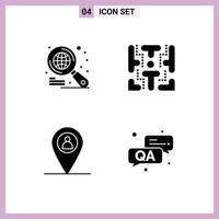 icônes créatives signes et symboles modernes du globe homme labyrinthe jouer qa éléments de conception vectoriels modifiables vecteur