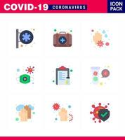 covid19 protection coronavirus pendamic 9 jeu d'icônes de couleur plate comme la sécurité des médicaments main protection grippe coronavirus viral 2019nov éléments de conception de vecteur de maladie