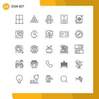 concept de 25 lignes pour les sites Web mobiles et applications haut-parleur circulaire produits de la ville appareils éléments de conception vectoriels modifiables vecteur
