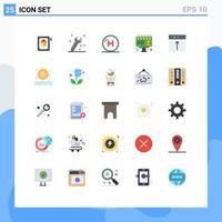 interface mobile ensemble de 25 pictogrammes d'éléments de conception vectoriels modifiables de ligne de publicité de soin de panneau d'affichage d'importation vecteur