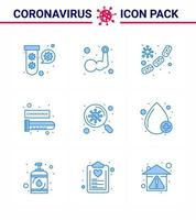 prévention des coronavirus 25 jeu d'icônes virus bleu test sanguin body building virus du sang coronavirus viral 2019nov éléments de conception de vecteur de maladie