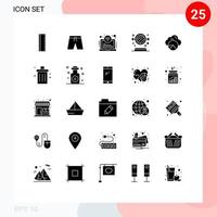 pack d'icônes vectorielles stock de 25 signes et symboles de ligne pour les rapports de scince de données miroir de toilette d'hôtel éléments de conception vectoriels modifiables vecteur