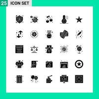 pack d'icônes vectorielles stock de 25 signes et symboles de ligne pour les outils de baies du bangladesh étoiles éléments de conception vectoriels modifiables médicaux vecteur