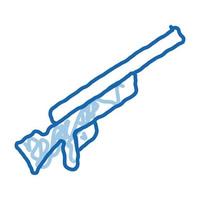 pistolet doodle icône illustration dessinée à la main vecteur