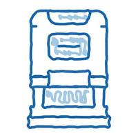 sceau de cour doodle icône illustration dessinée à la main vecteur