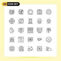 concept de 25 lignes pour les sites Web mobiles et les applications cinéma fix clé de débit grâce aux éléments de conception vectoriels modifiables vecteur