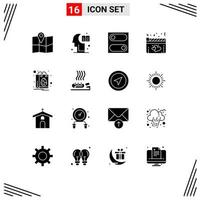 16 icônes créatives signes et symboles modernes du shopping sac de commutation de pâques amour éléments de conception vectoriels modifiables vecteur