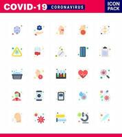 prévention des coronavirus 25 jeu d'icônes virus bleu mains sales bactéries bactériennes hygiène coronavirus viral 2019nov éléments de conception de vecteur de maladie