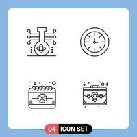 symboles d'icônes universelles groupe de 4 couleurs plates modernes de calendrier de chimie événement de minuterie scientifique éléments de conception vectoriels modifiables vecteur