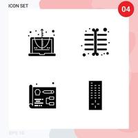 pack de signes et de symboles de glyphes solides modernes pour les supports d'impression Web tels que le calcul des éléments de conception vectoriels modifiables à distance du squelette de l'équation Web xray vecteur