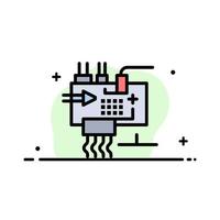 assembler personnaliser les pièces d'ingénierie électronique entreprise ligne plate remplie icône vecteur modèle de bannière