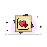 carte coeur amour proposition de carte de mariage modèle de logo d'entreprise couleur plate vecteur