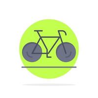 mouvement de bicyclette marche sport abstrait cercle fond plat couleur icône vecteur