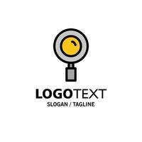 trouver loupe loupe recherche modèle de logo d'entreprise couleur plate vecteur