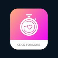 boussole amour coeur mariage bouton application mobile android et ios version glyphe vecteur