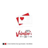 fond de lettrage de vecteur de carte happy valentines day