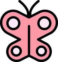 papillon mouche insecte printemps plat couleur icône vecteur icône modèle de bannière