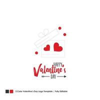 fond de lettrage de vecteur de carte happy valentines day