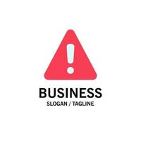 alerte danger panneau d'avertissement modèle de logo d'entreprise couleur plate vecteur